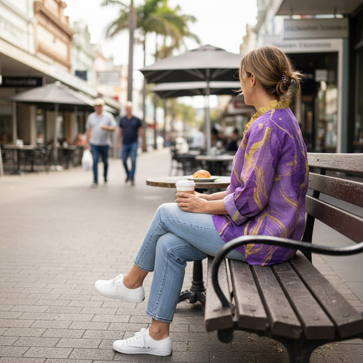 Bonnie™ - Spiral Print Blouse