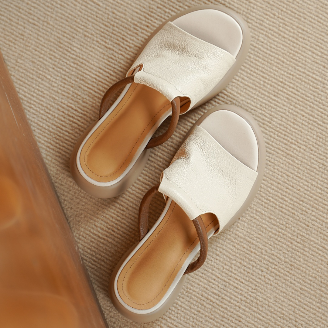 Aria™ Sheepskin Peep-Toe Slides Sandals