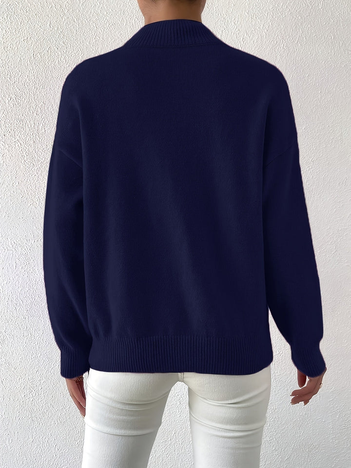 Anna Elegant Women's High Neck Pullover