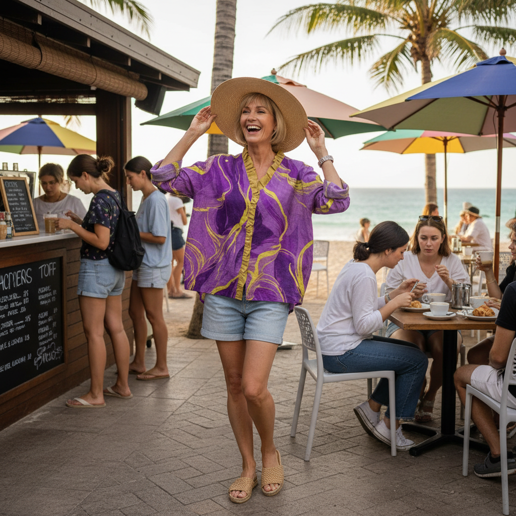 Bonnie™ - Spiral Print Blouse