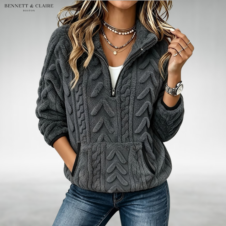 Margaret Cozy Half-Zip Sweater