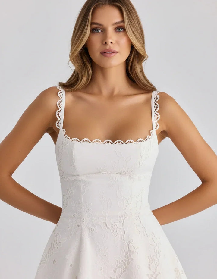 Capucine — The Broderie Anglaise Mini Dress