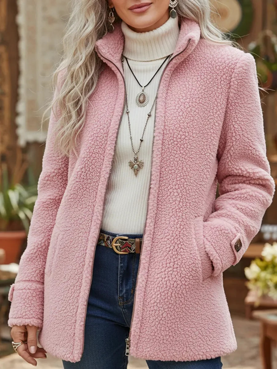 Vanessa | Cozy Sherpa Full Zip Fleece Jacket
