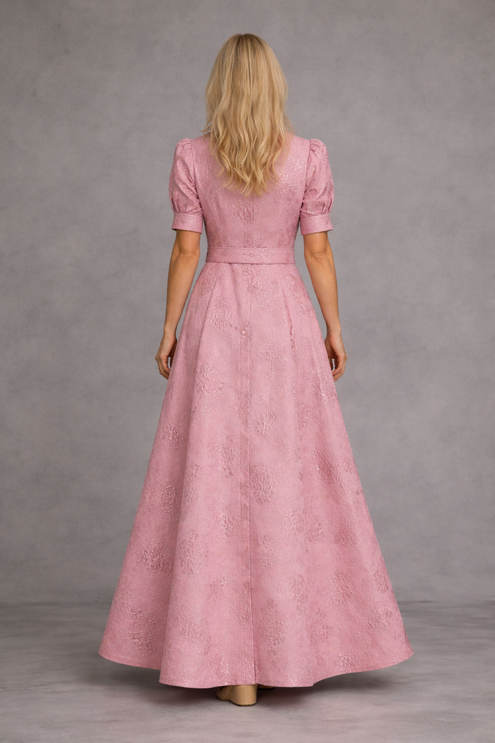 Rose™ | Printed Belted Maxi Dress
