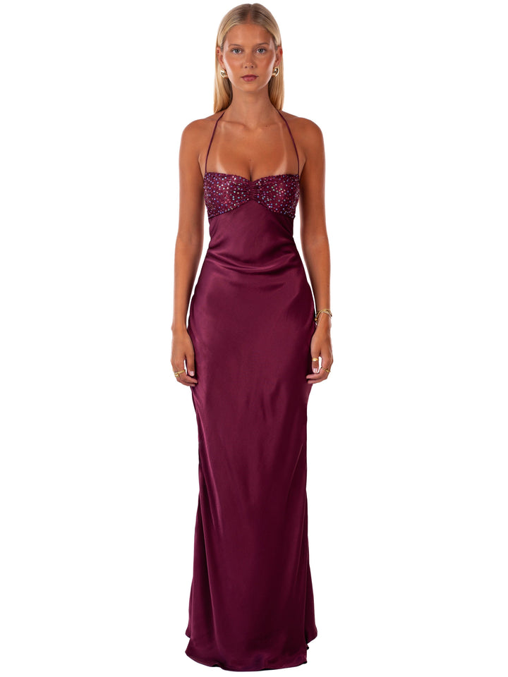 ANNA & CLAIRE BRISBANE | SATIN MAXI DRESS FOR WOMEN