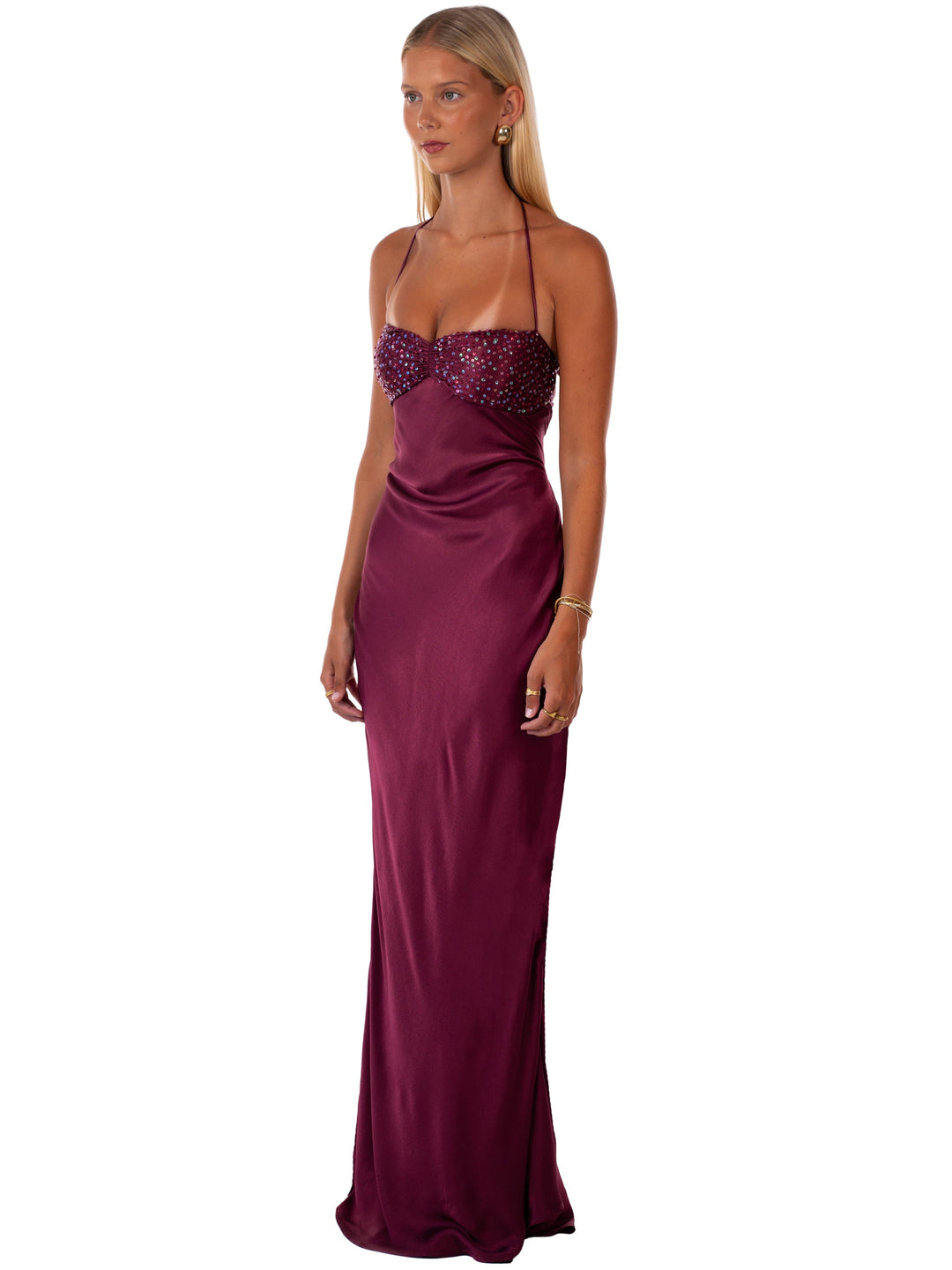 ANNA & CLAIRE BRISBANE | SATIN MAXI DRESS FOR WOMEN