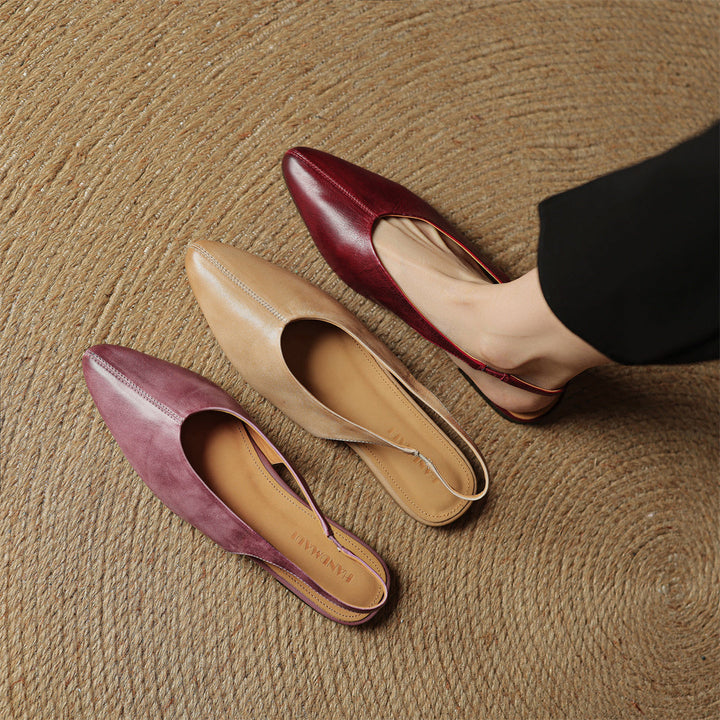 Juliet™ Genuine Leather Slingback Flats