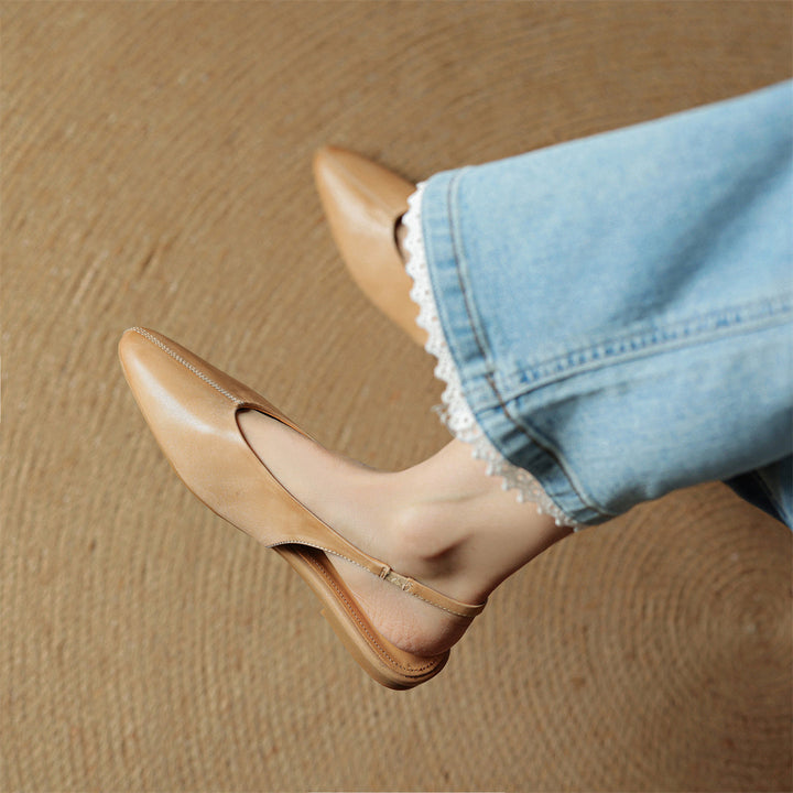 Juliet™ Genuine Leather Slingback Flats