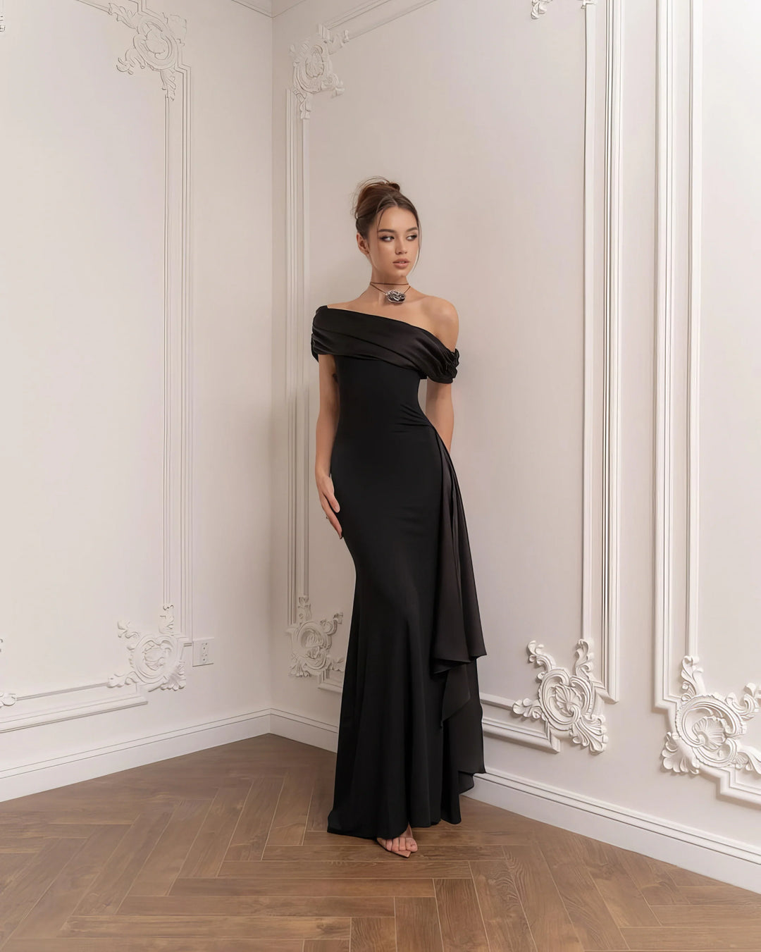 Romantique – The Satin Drape Hourglass Gown