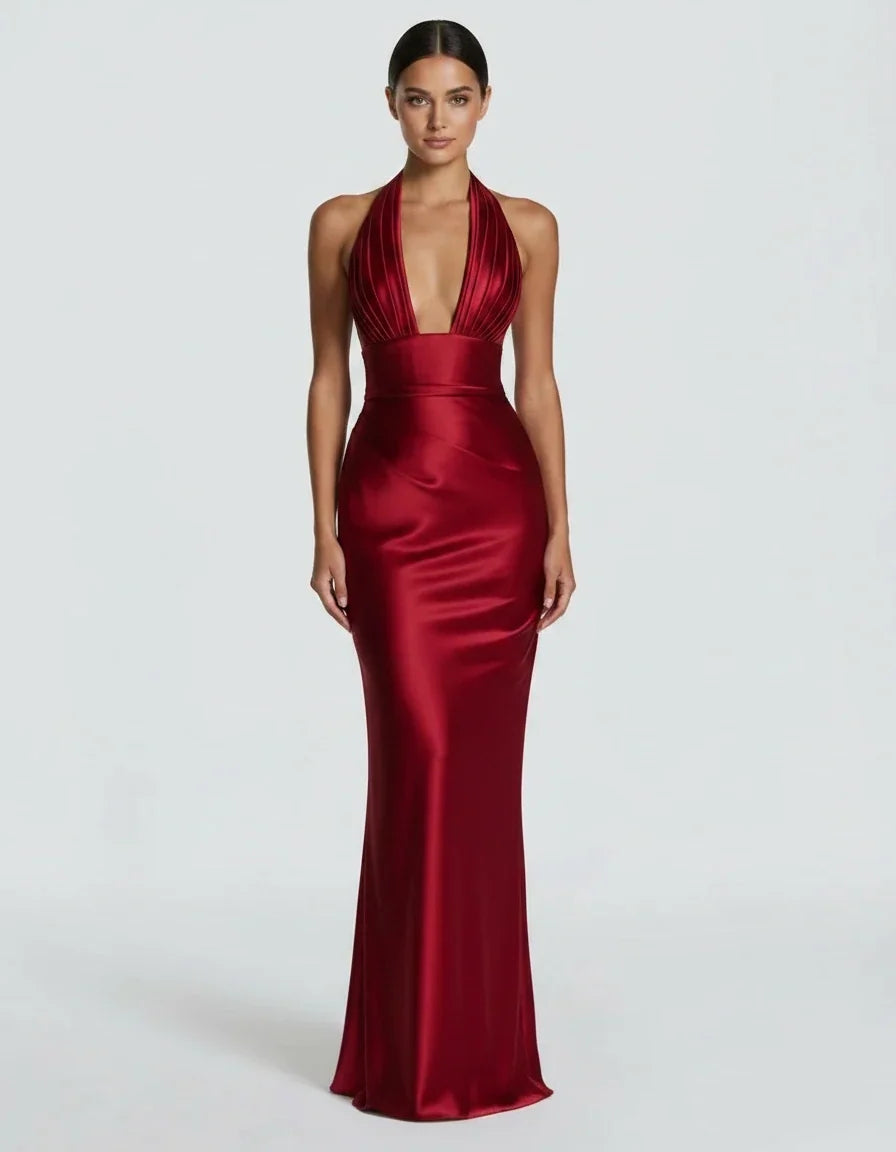 Madeline · The Satin Halter Mermaid Gown