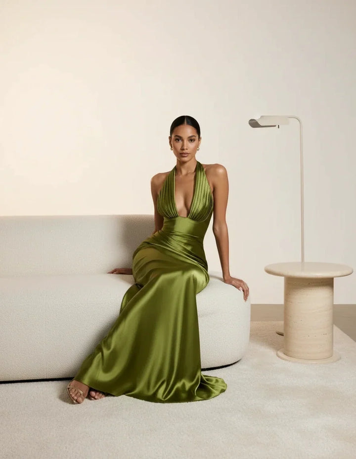 Madeline · The Satin Halter Mermaid Gown