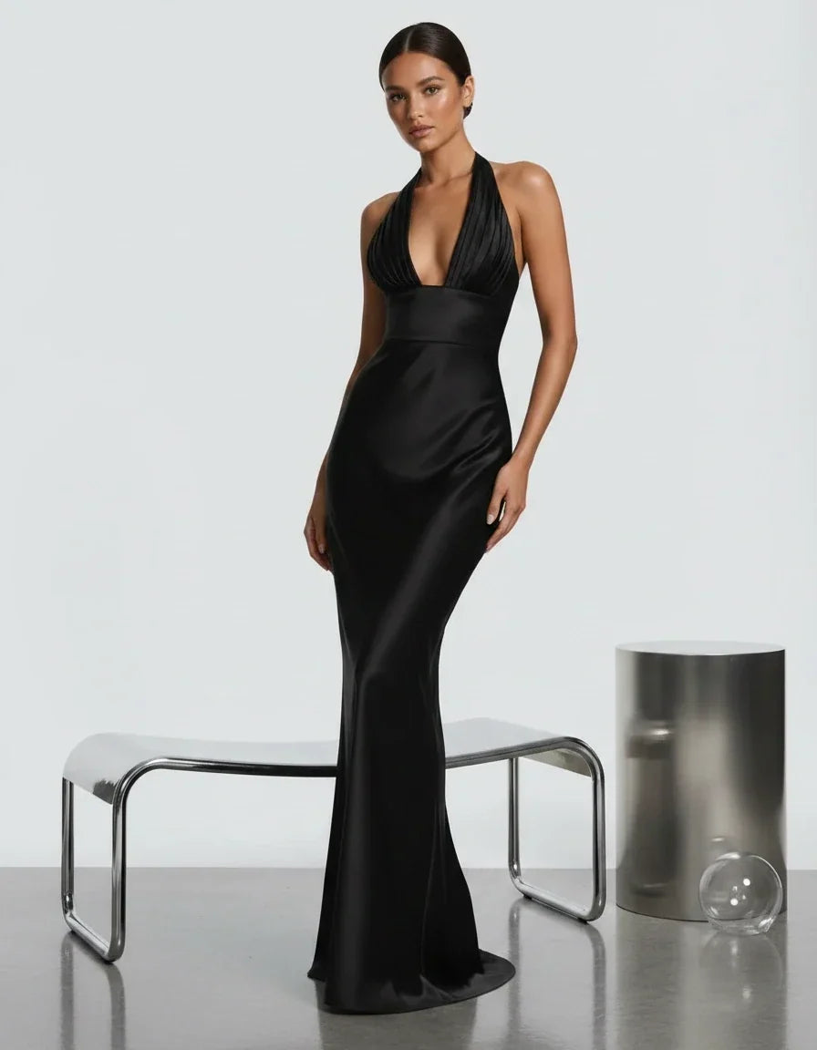 Madeline · The Satin Halter Mermaid Gown