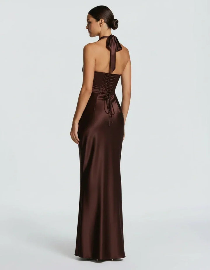 Madeline · The Satin Halter Mermaid Gown