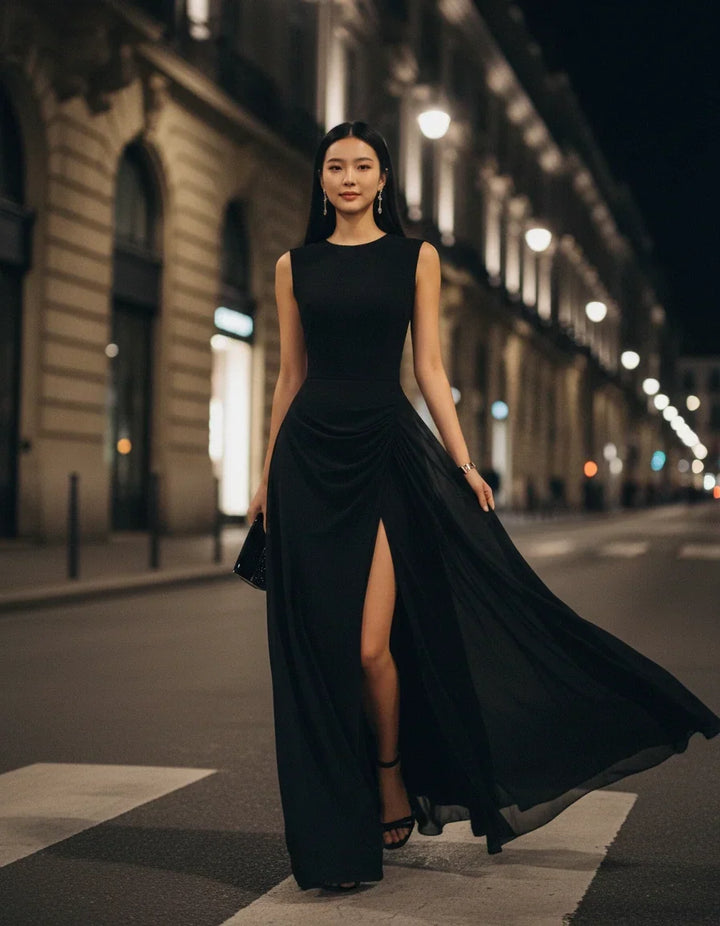 Noéline · The Chiffon High-Slit Evening Gown