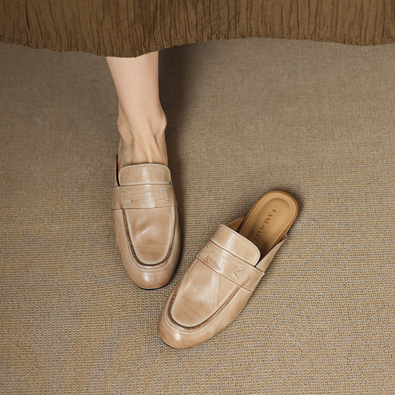 Laverne™ Classic Leather Mule Loafers