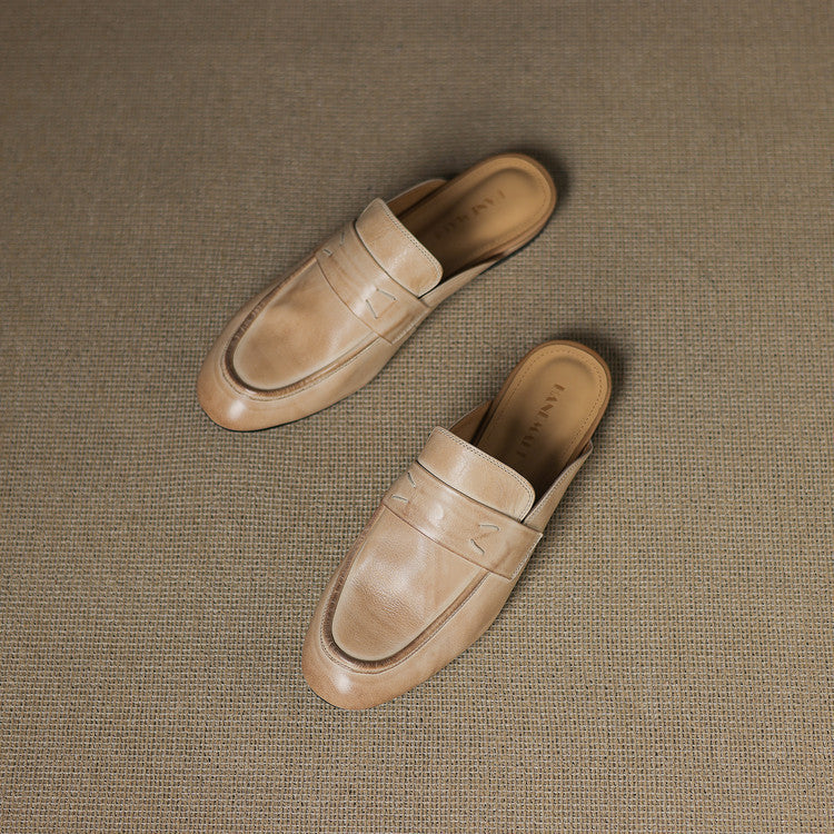Laverne™ Classic Leather Mule Loafers