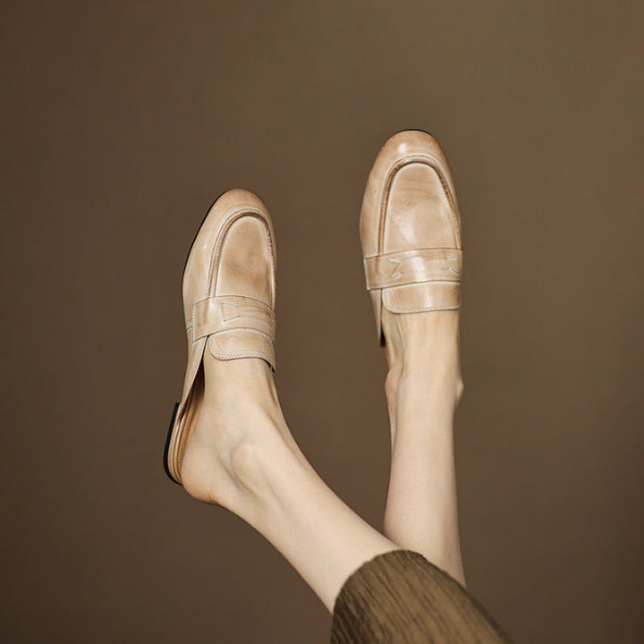 Laverne™ Classic Leather Mule Loafers