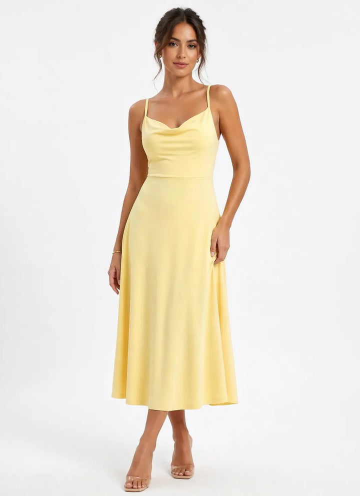 The Odalys — Effortless Spaghetti Strap Midi Dress
