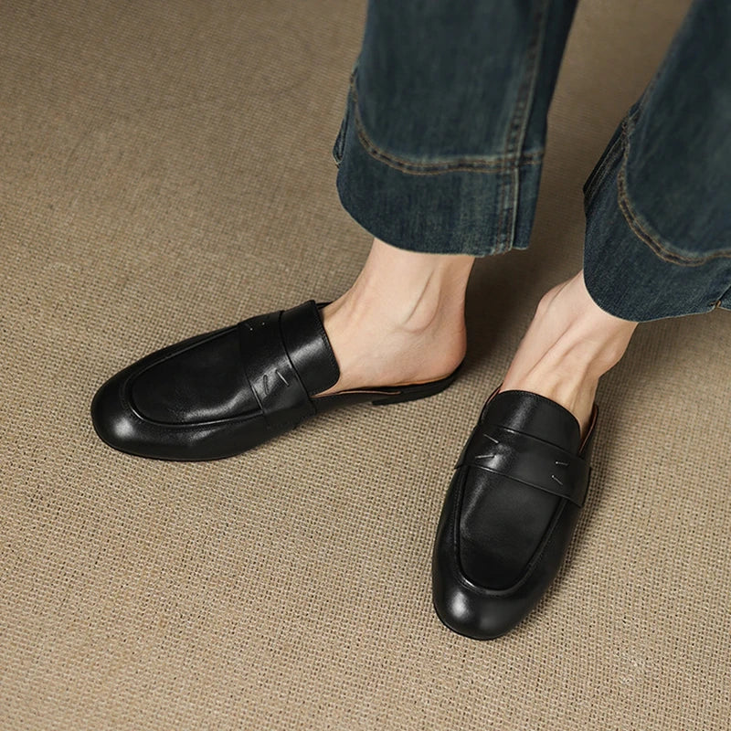 Laverne™ Classic Leather Mule Loafers