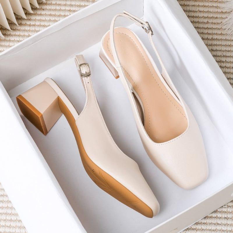 Vivian™ Square-Toe Slingback Heels Sandals