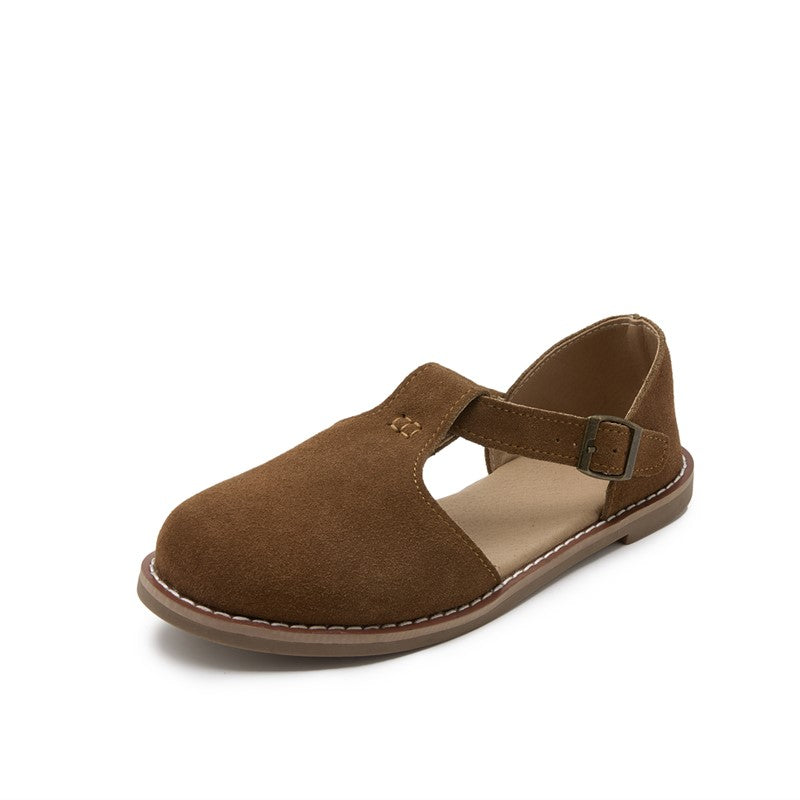 Margot™ Retro Leather Flats Sandals