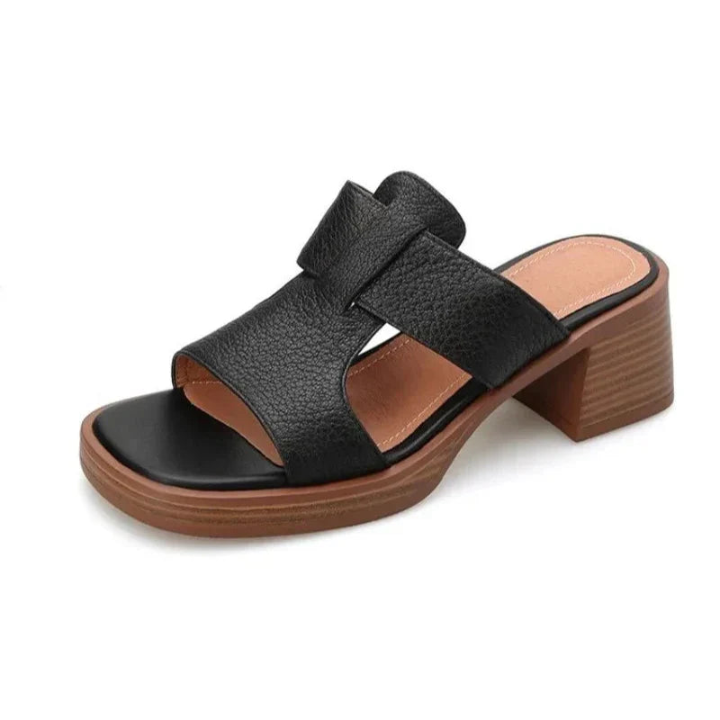 Luna™ Open-Toe Block-Heel Slide Sandals