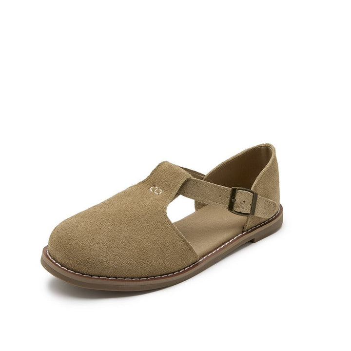 Margot™ Retro Leather Flats Sandals