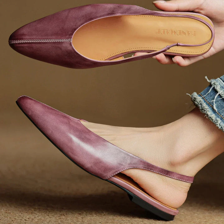 Juliet™ Genuine Leather Slingback Flats
