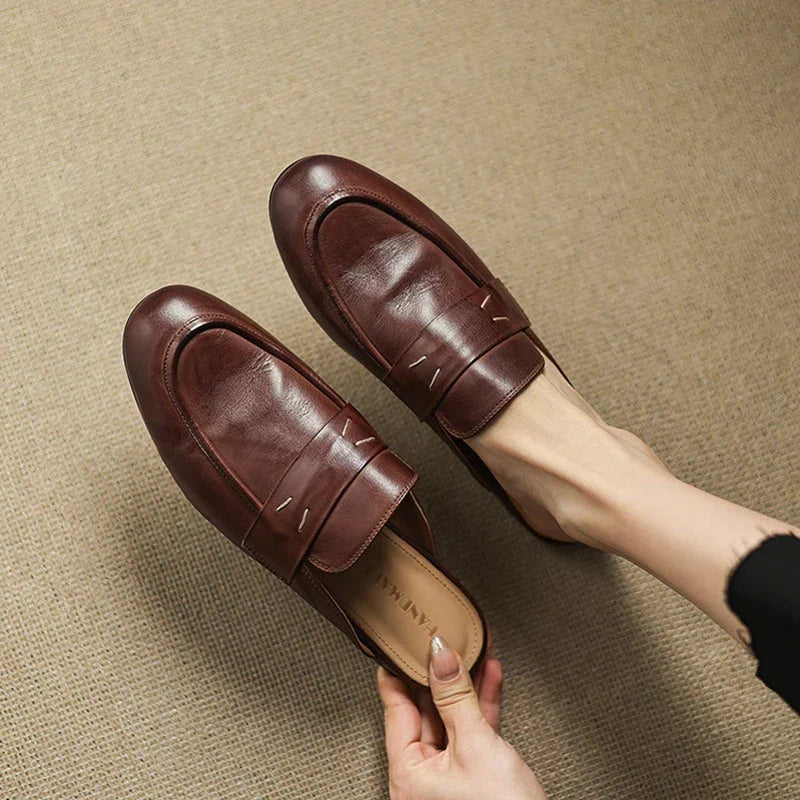 Laverne™ Classic Leather Mule Loafers