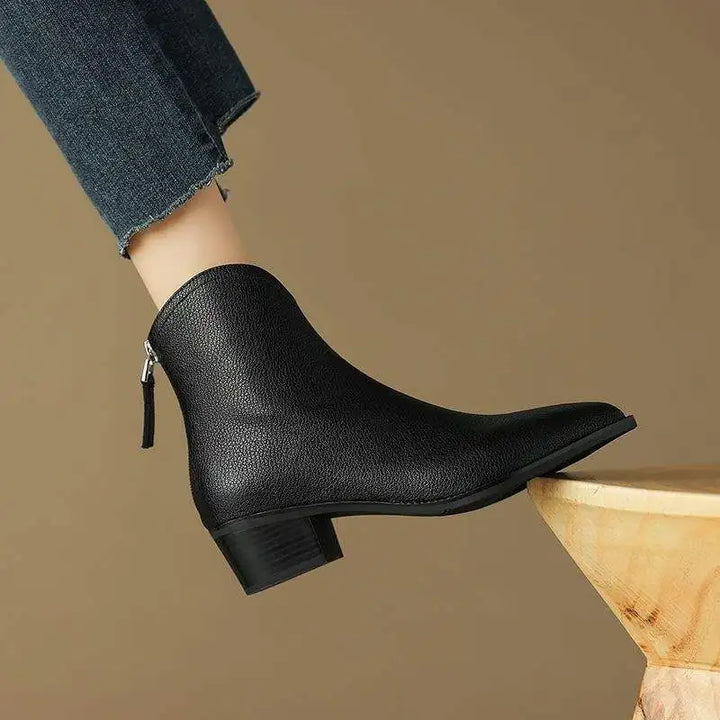 Marveira™ Pointed-Toe Vegan Ankle Boots