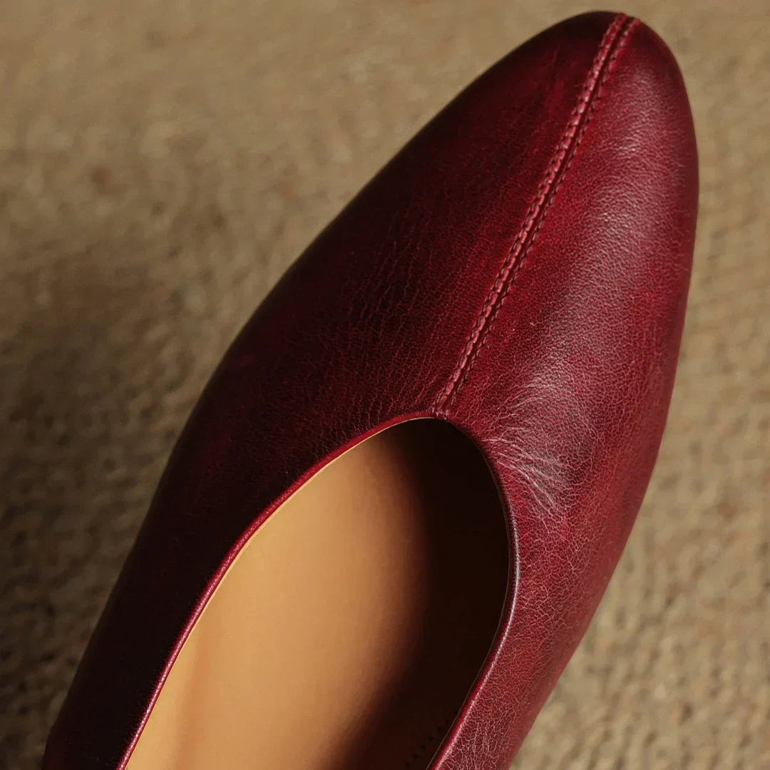 Juliet™ Genuine Leather Slingback Flats