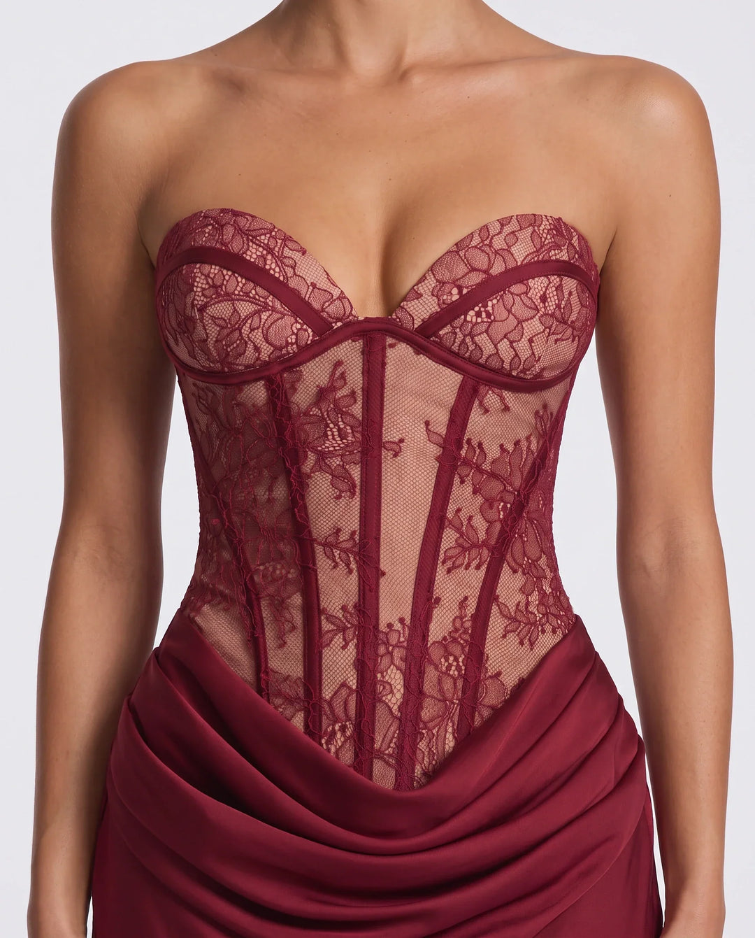 Solvaine — The Lace Corset Maxi Gown