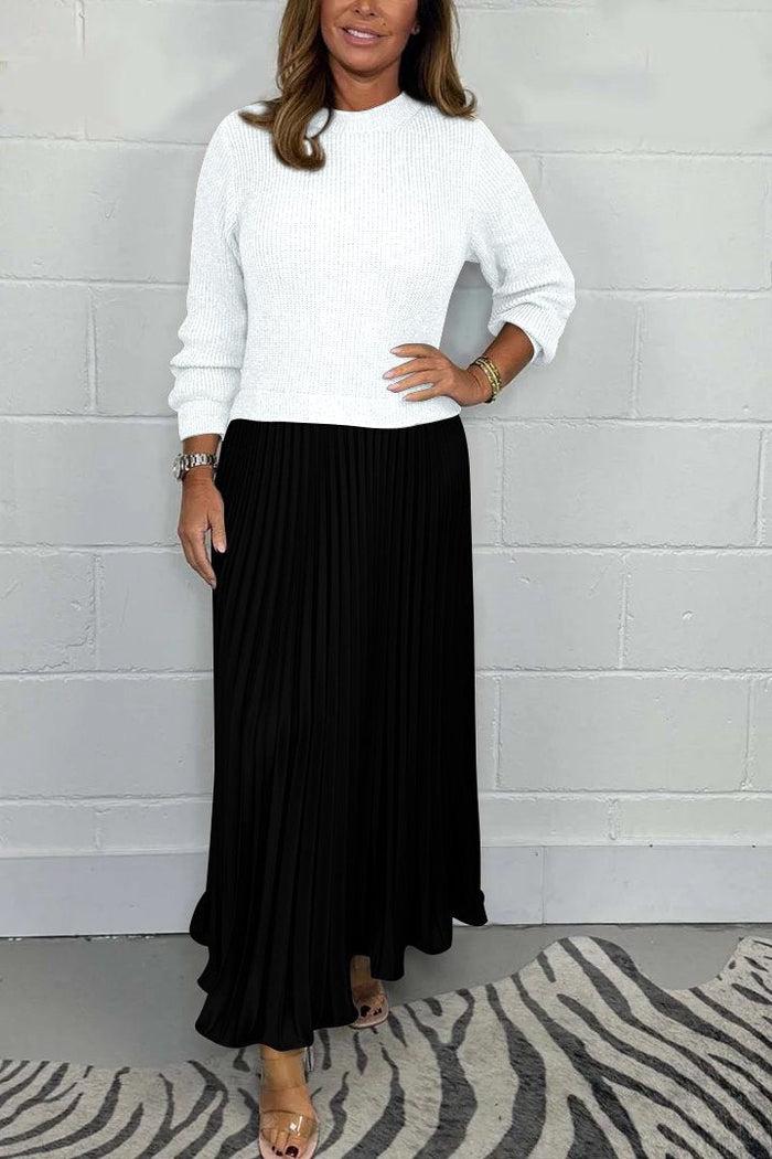 Claudia™ | Maxi Dress with Pleated Skirt