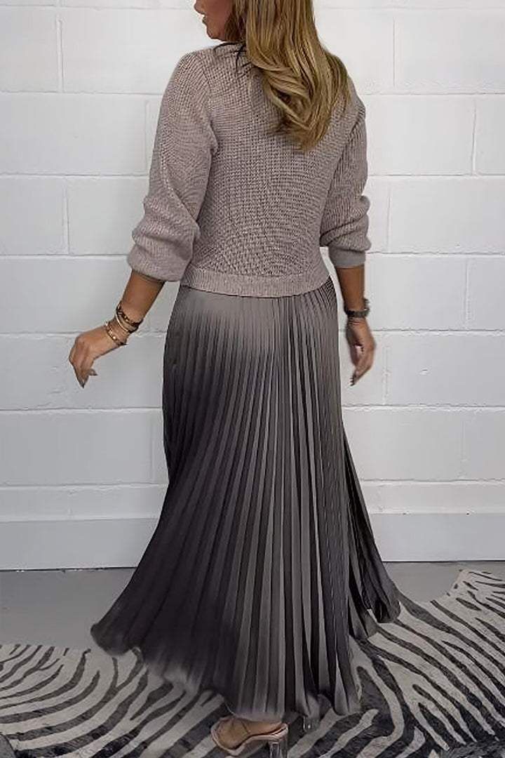 Claudia™ | Maxi Dress with Pleated Skirt