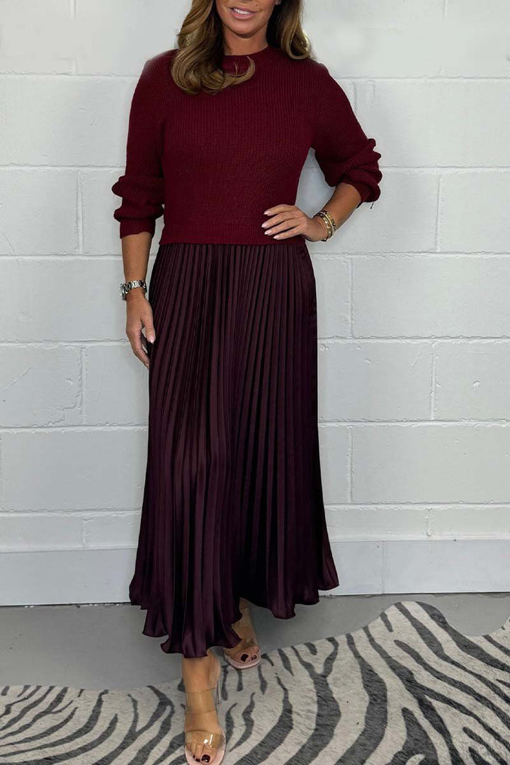Claudia™ | Maxi Dress with Pleated Skirt