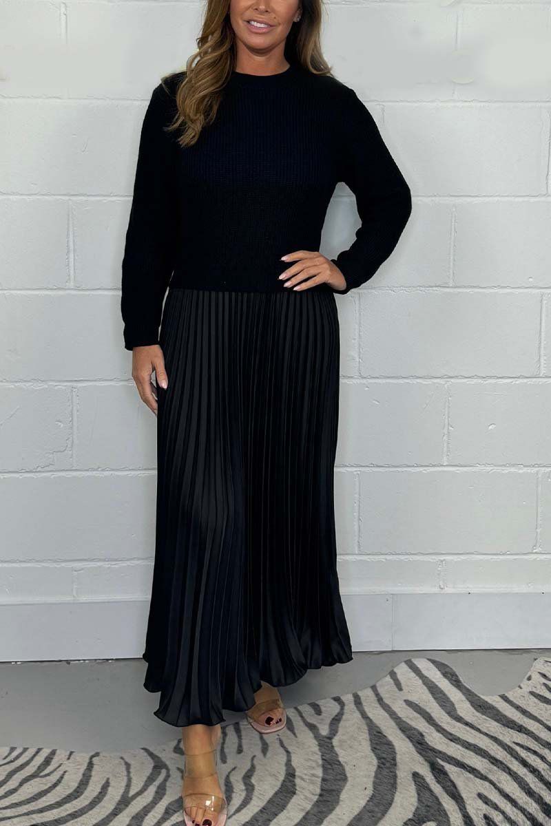 Claudia™ | Maxi Dress with Pleated Skirt