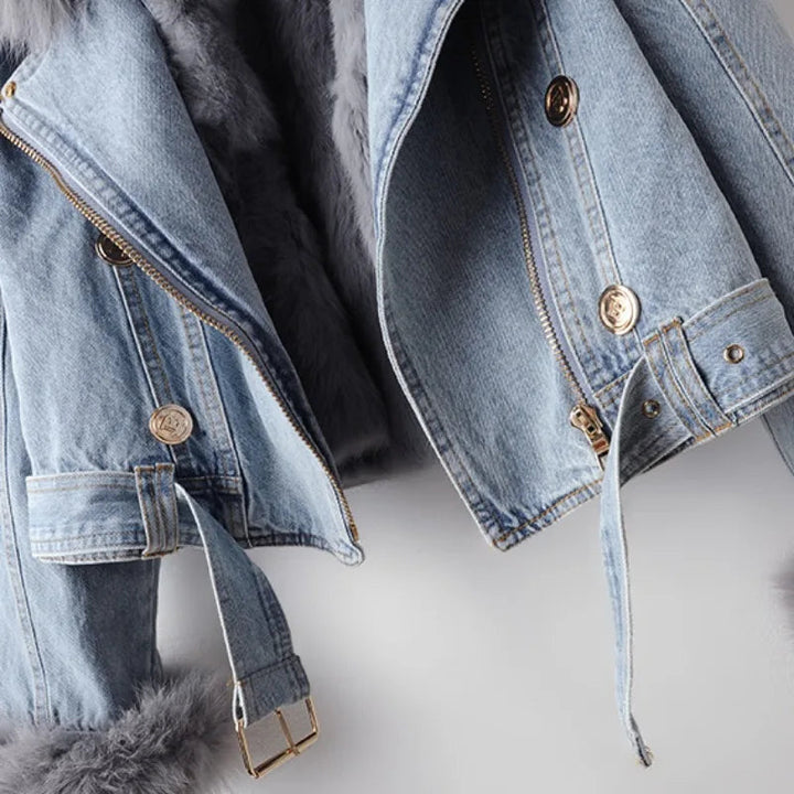 Amara | Denim Jacket with Fur Lining
