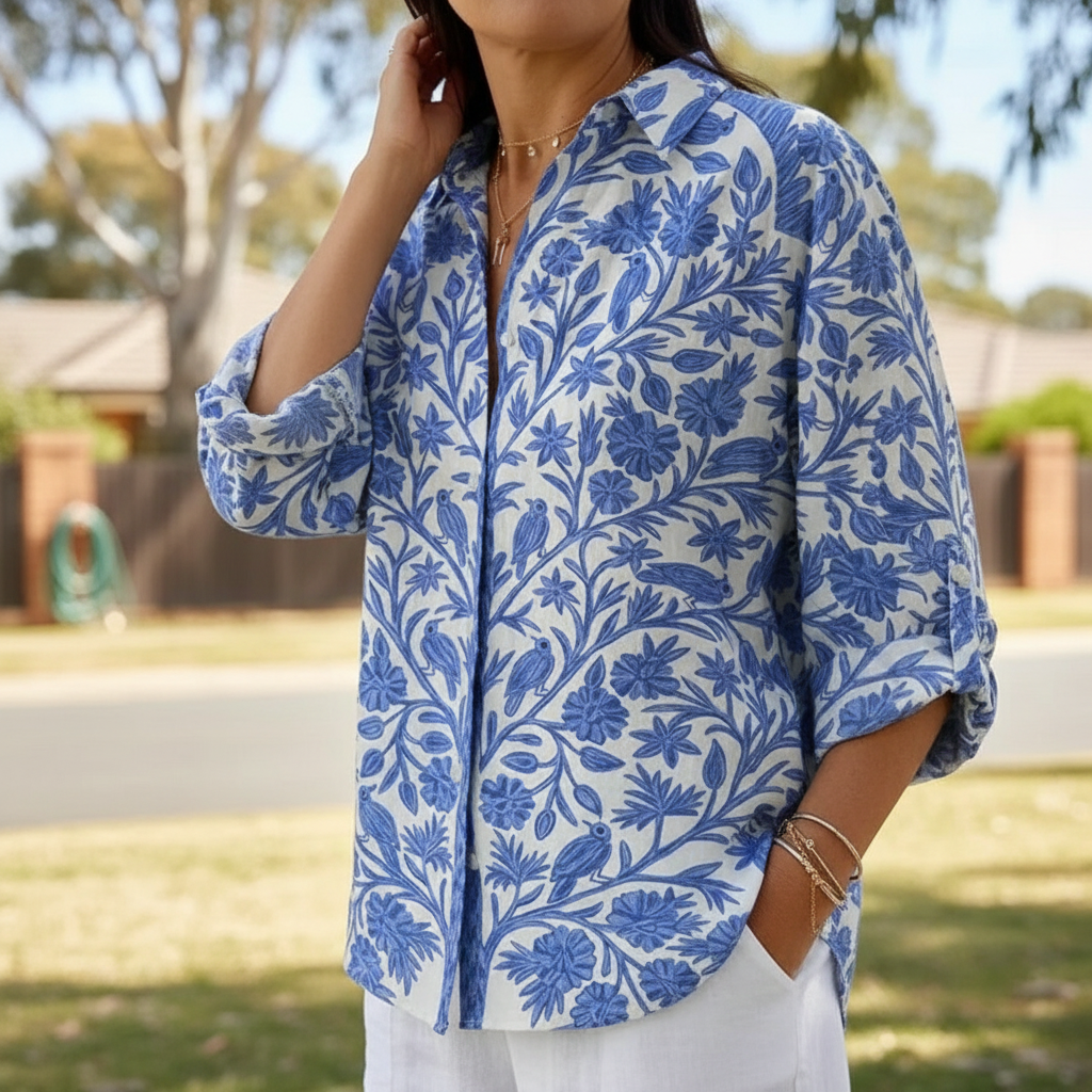 Frederikke™ | Blue Garden Blouse