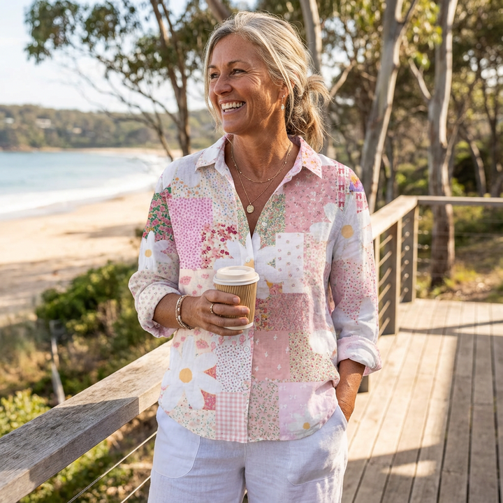 Fanny™ | Patchwork Daisy Blouse