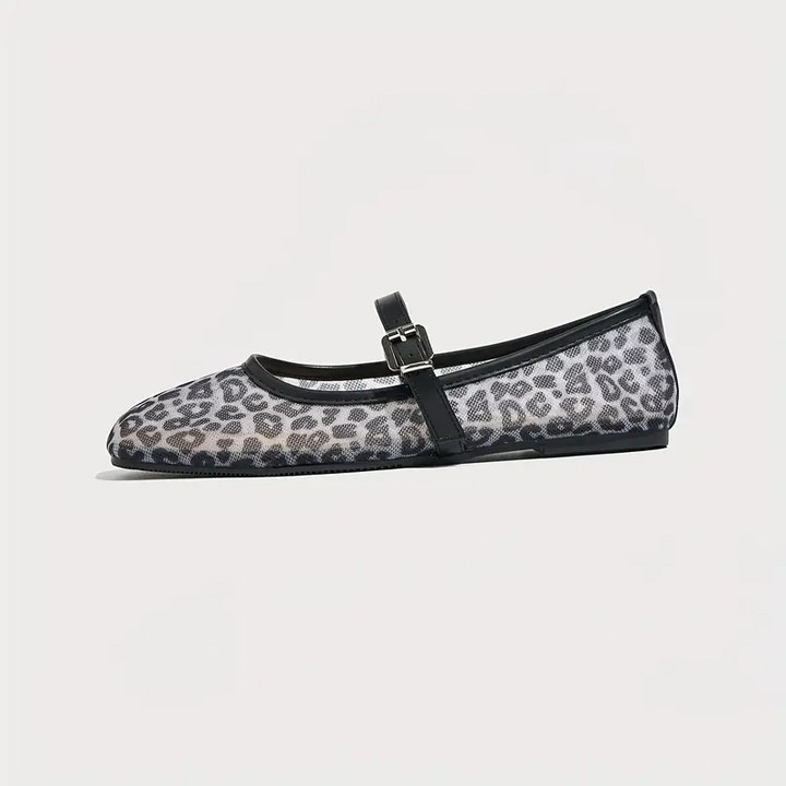 Mary Jane™ Leopard-Print Mesh Flats