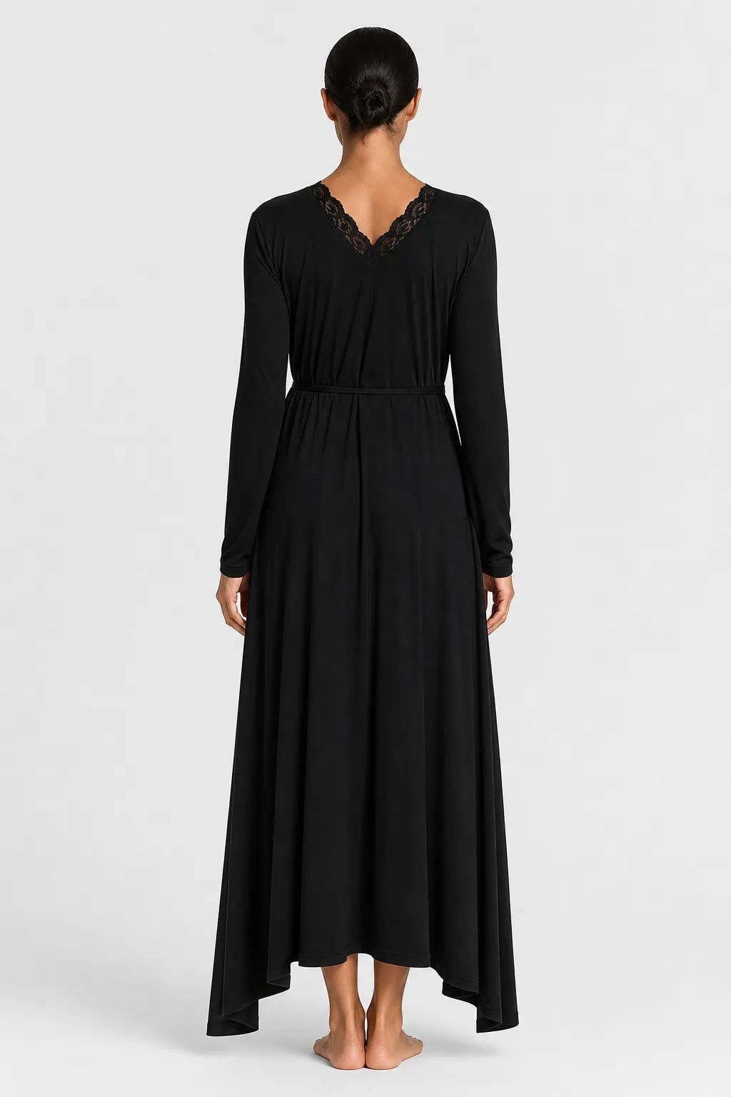 Velora — The Lace-Trim Nursing Gown