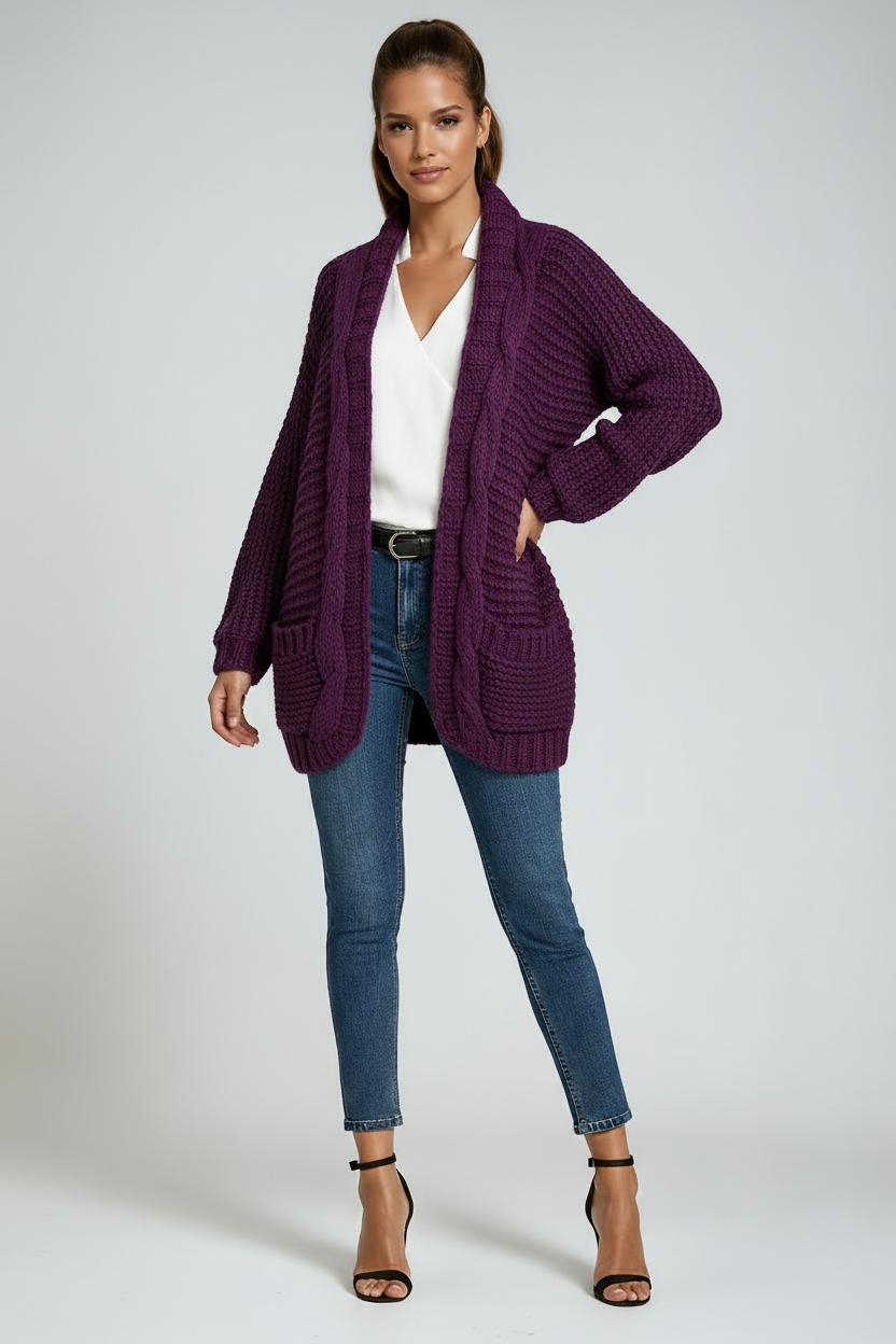 Amara | Knitted Long Sleeve Cardigan