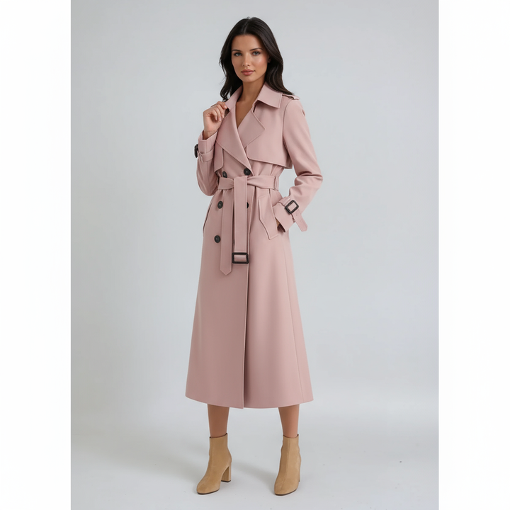 Amara | Belted Long Trench Coat