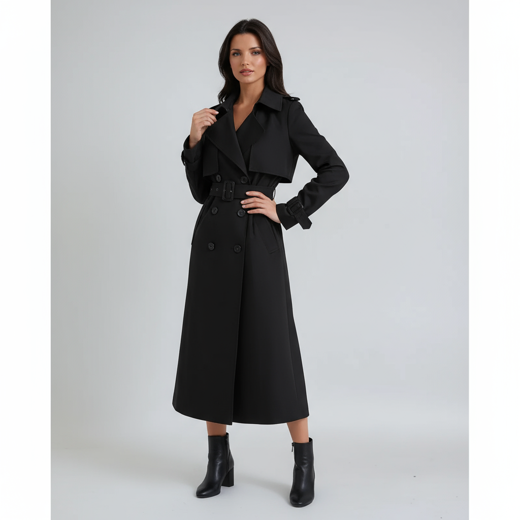 Amara | Belted Long Trench Coat